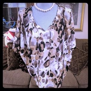 Ann Taylor Flowly Abstract Blouse